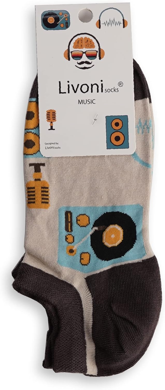 Unisex Cotton Sneaker Socks with  and Fun Designs, Size: