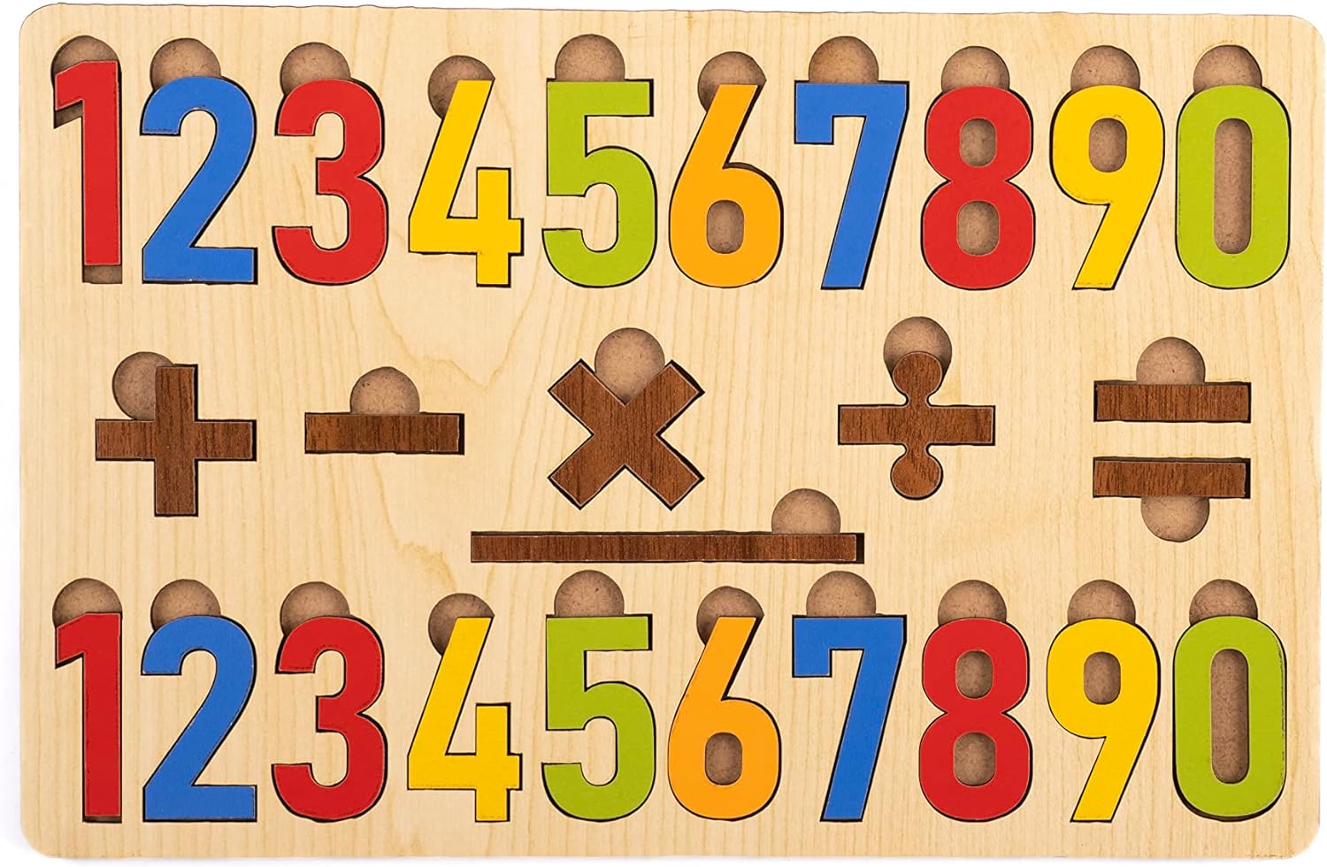 Ahşap Harfler Matematik Sayılar Işlemler Eğitici Puzzle Oyuncağı