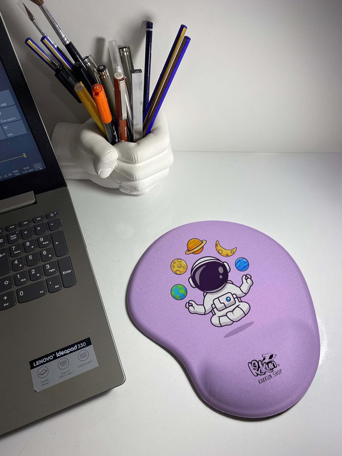 Planet Yoga Baskılı Bilek Destekli Mouse Pad