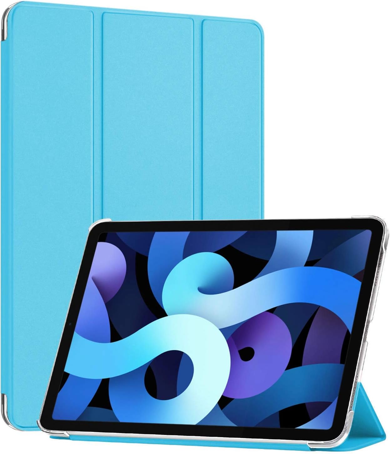 iPad 10.Nesil 10.9`` için Kılıf (A2696-A2757-A2777) Slim Translucent Back Smart Cover Mavi [iPad 10.Nesil 10.9 ile Uyumlu Kılıf - Mavi]