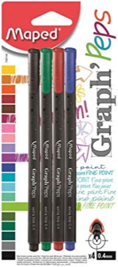 M749144 – Metal uç Fineliner graph Peps, 0,4 mm, 4 