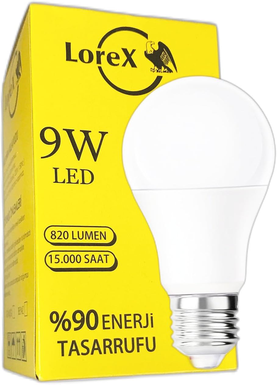 Lorex LR-LA9 Led Ampul, Tasarruflu Ampul, 9W