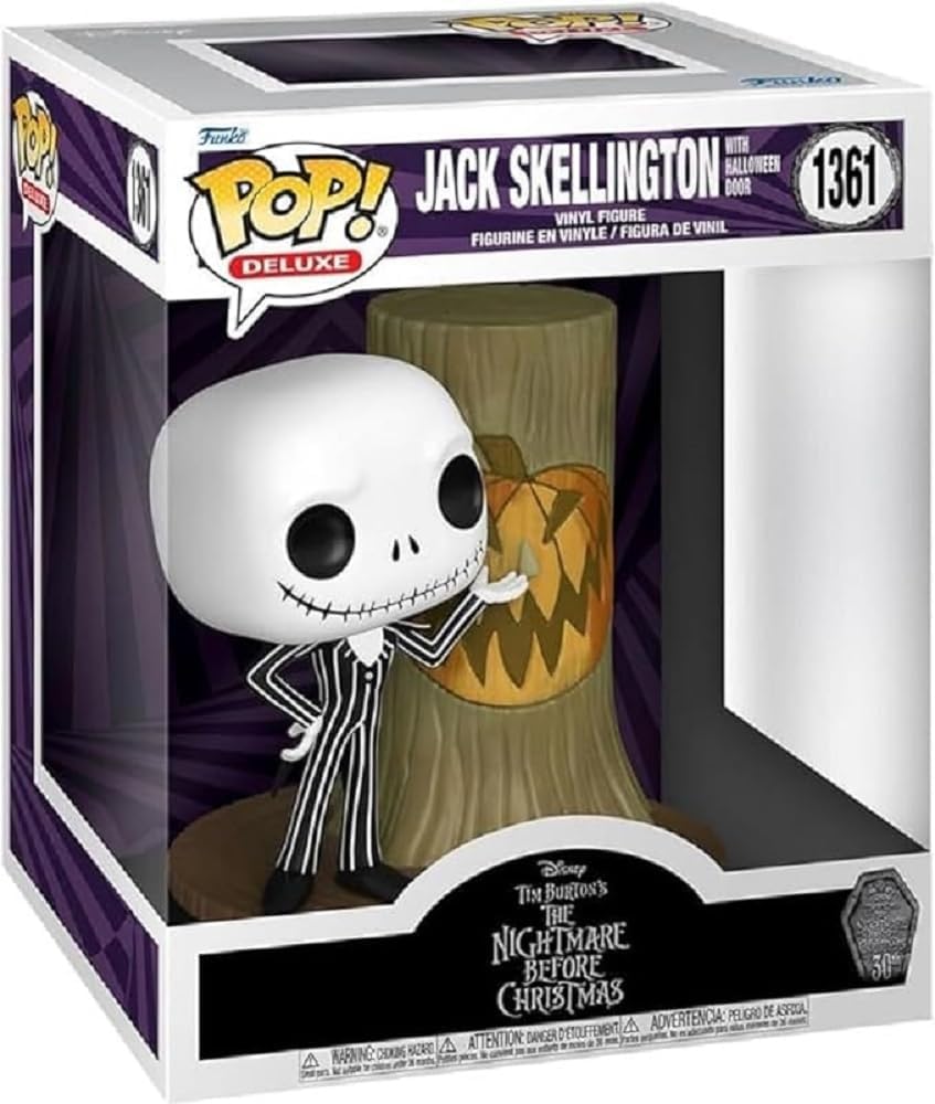 Deluxe Figür: The Nightmare Before Christmas 30th - Jack with Hallowen Door Town