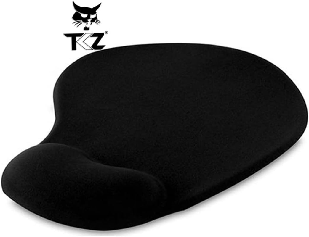 tic Oval Siyah Bilek Destekli Mouse Pad Ergonomik Kaymaz Taban Oyun ve Ofis için Fare Altlığı Suya Tere Dayanıklı Mouse Pad (1 ADET)