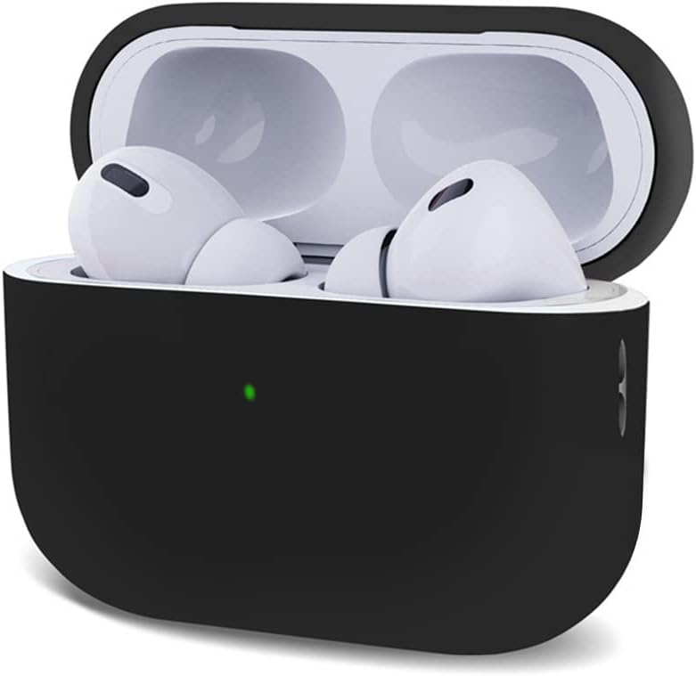 AirPods Pro 2.Nesil için Kılıf Mat Silikon Siyah [AirPods Pro 2. Nesil ile Uyumlu Kılıf - Siyah]