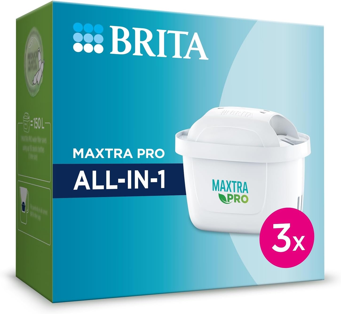 MAXTRA PRO ALL-IN-1 Yedek Su Arıtma Filtresi, 3’lü