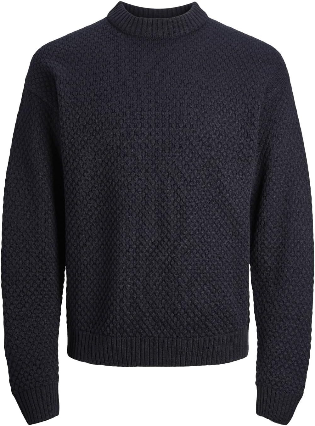 Erkek JORLAKEWOOD KNIT CREW NECK BF Triko, Siyah, XXL