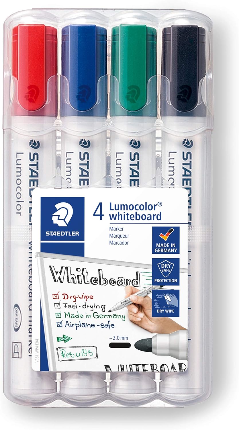 351 Wp4 Lumocolor Whiteboard Markör 4'lü Set Yuvarlak Uçlu