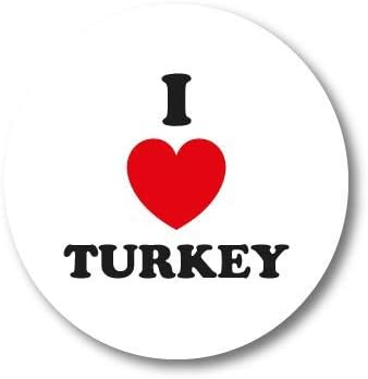 I Love Turkey Etiket 3x3 cm 20 Adet