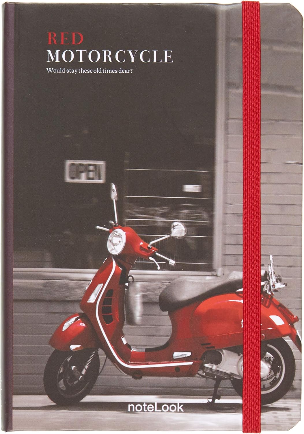 look  Red Motorcycle A6 Çizgili Defter