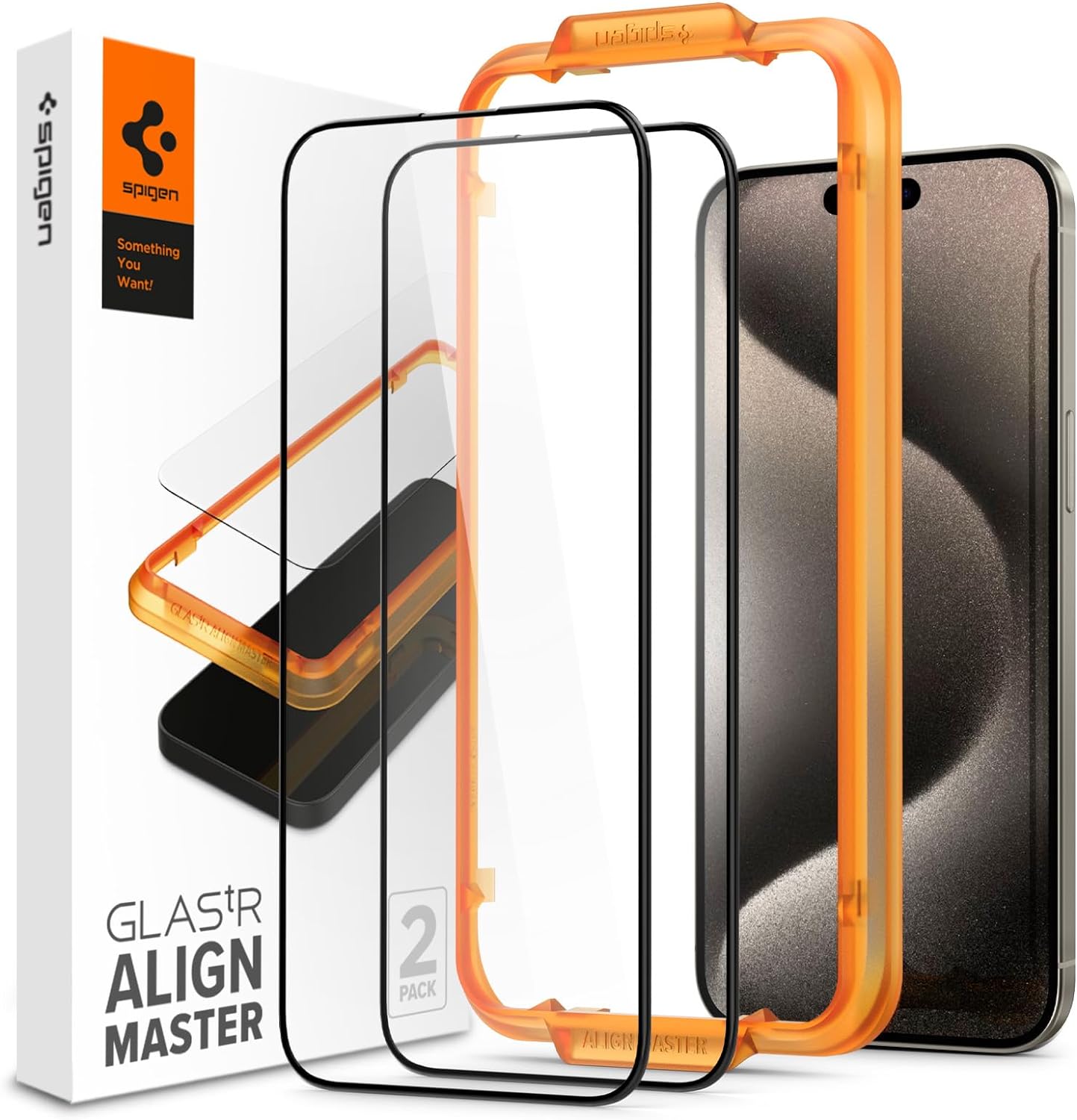 15 Pro Max Cam Ekran Koruyucu Kolay Kurulum Glas.tR AlignMaster Full Cover (2 Adet) Black - AGL06875