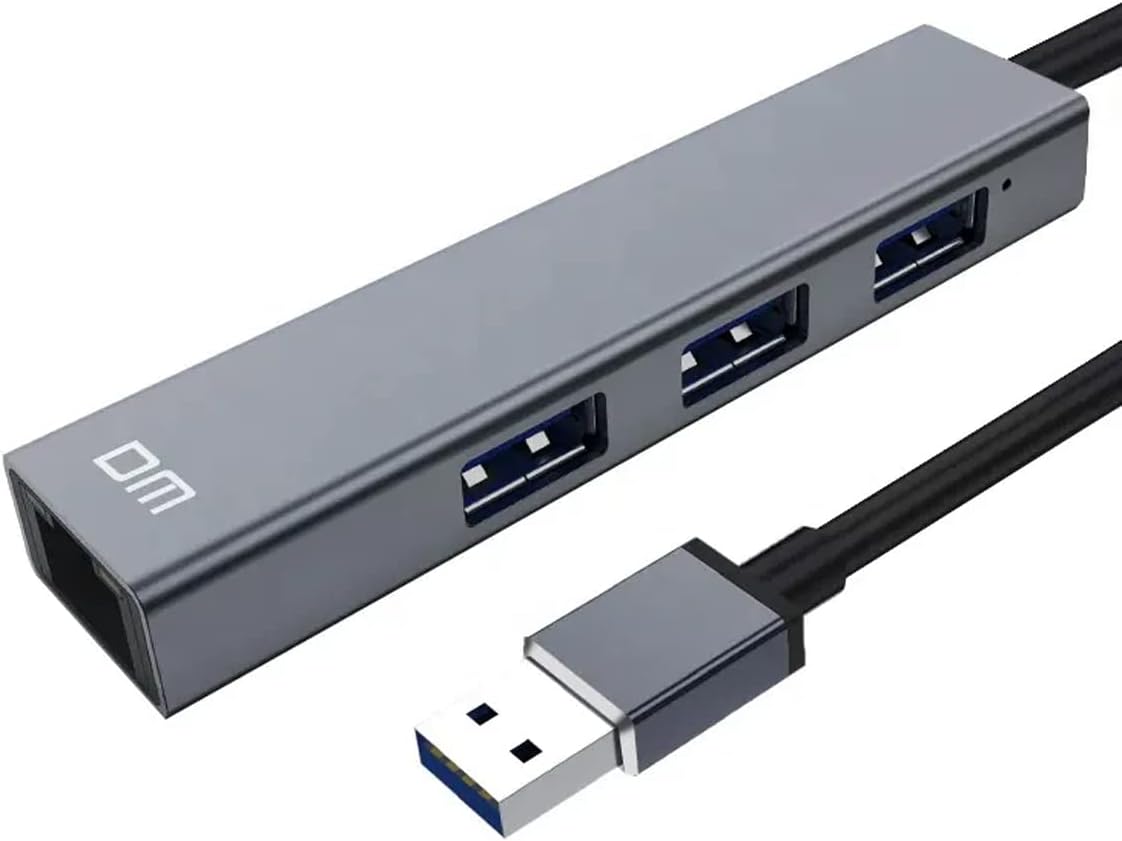 DM CHB012 USB 3.0 to RJ45 Gigabit Ethernet ve USB Çoklayıcı Dönüştürücü