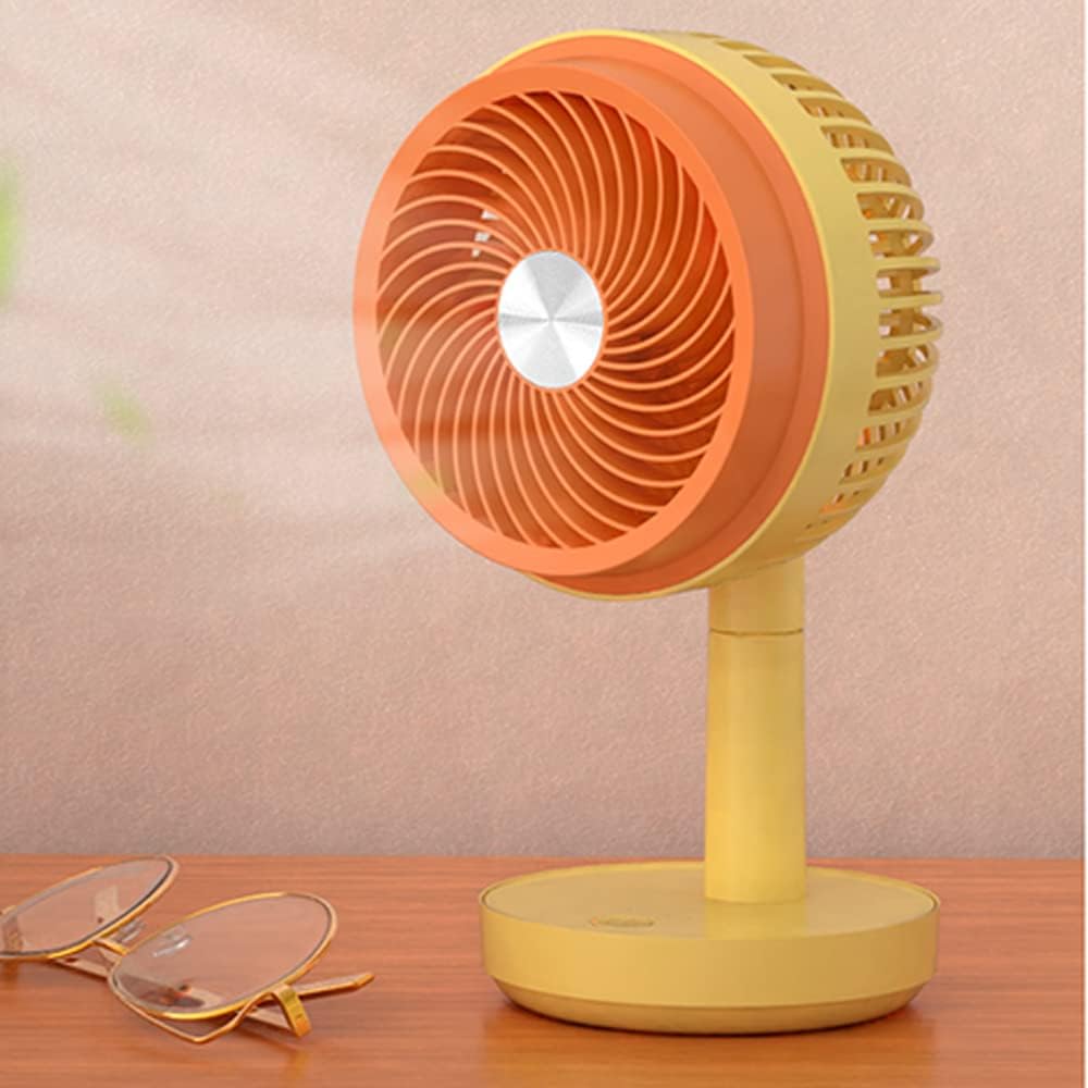 Mini Usb Fan Standlı Koca Kafa Dizayn Portatif Taşınabilir 28cm Yüksekliği Ayarlanabilir 90° Oynar Başlık 3 Kademeli Üfleme YS-2231 (SARI)