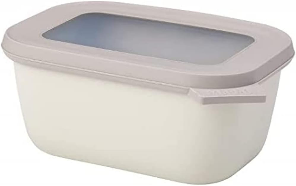 Multi Bowl  Rectangular Dikdörtgen Saklama Kabı 750 Ml-Nordic White-İskandinav Beyazı