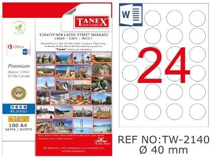 TW-2140 Lazer Postalama, Dtiye, Kargo Işleri Için Her Pakette 25 Sayfa Etiket, Şeffaf