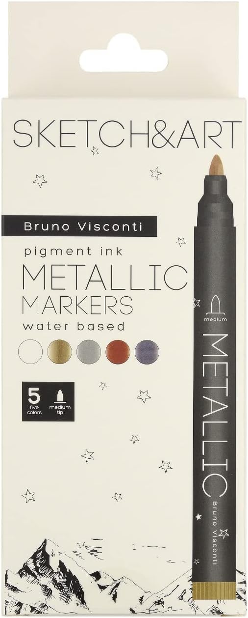 Bruno Visconti Sketch&Art Metalik Marker (5 Renk)