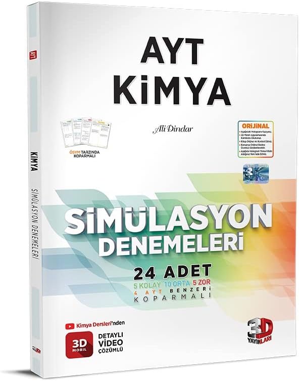 3D  AYT Kimya 24 Simülasyon Deneme Sınavı