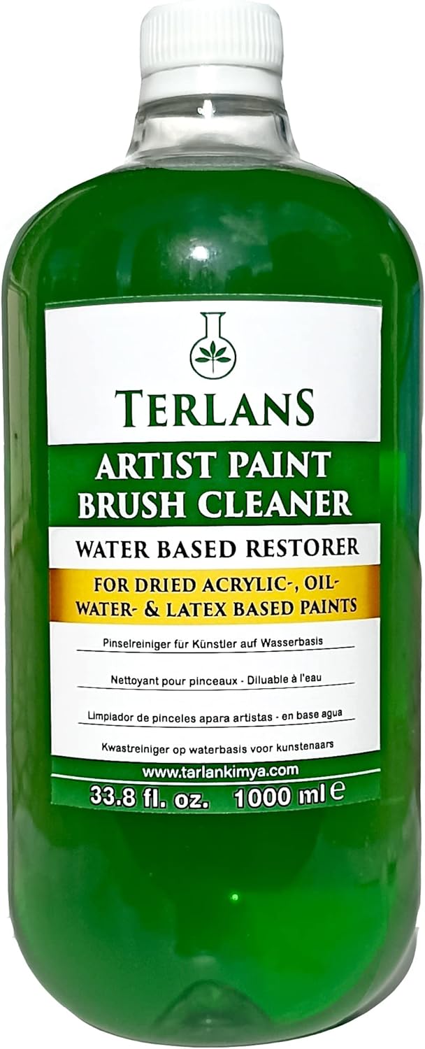 Terlans Sanatsal Boya ve Fırça Temizleyici 1000 ml - Yağlı ve Akrilik Boya Temizleyici - Artist Brush Cleaner