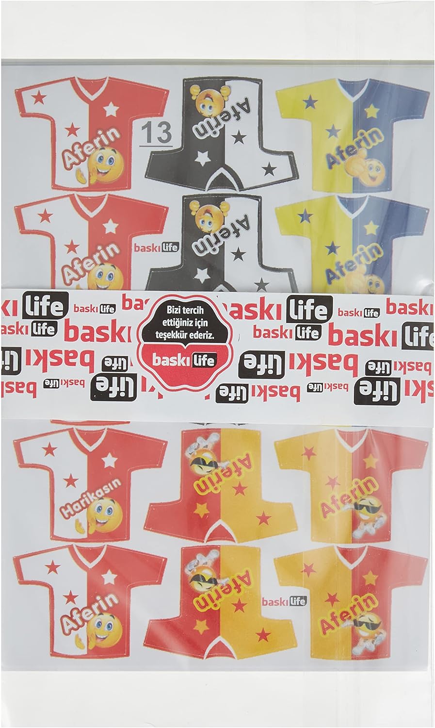 Baskı Life Taraftar Aferin Ödev Sticker Etiket 160 Adet