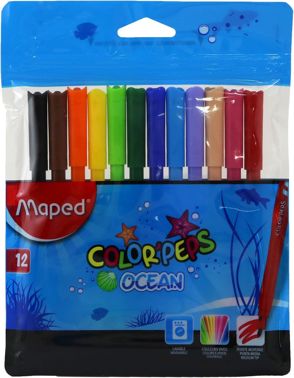 MAPED 845720 COLOR PEPS 12 RENK KEÇELİ KALEM