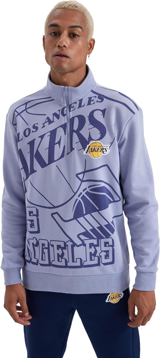 Erkek Fit NBA Los Angeles Lakers Regular Fit Sweatshirt