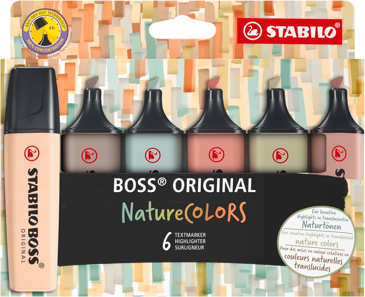 ORIGINAL NatureCOLORS - Fosforlu Kalem - 6'lı Paket - Çeşitli Renkler