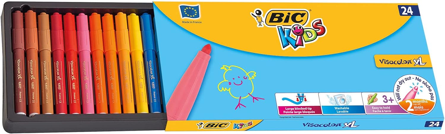 Kids Visa Color XL Keçeli Boya Kalemi 24 Renk