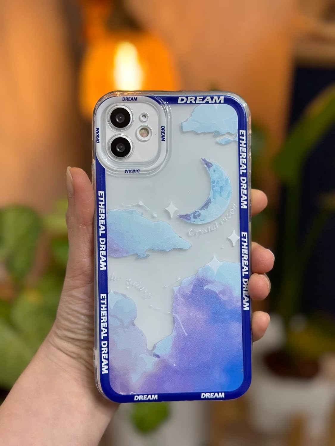 Go Aksesuar Iphone 11 Uyumlu Logolu Altı Kapalı İçi kadife Lansman (Lila) CRYSTAL MOON